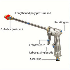 Brass Garden Spray Hose Nozzle High Pressure Foam Spray