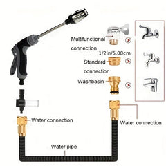 High Pressure Car Wash Water Gun Garden Hose Nozzle Household Tool