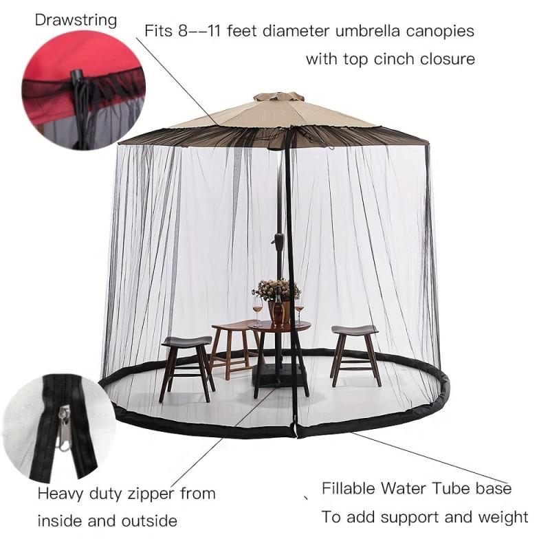 1pc Patio Umbrella Netting Ultra Large Outdoor Umbrellas Screen Tent
