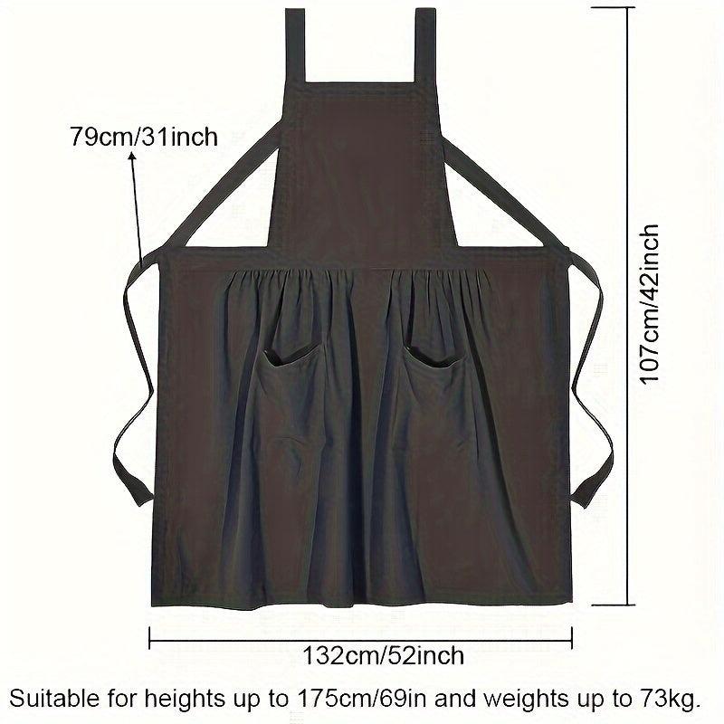 Cross Back Aprons for Women with Pockets - Ideal for Baking, Painting, Gardening