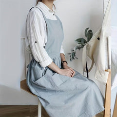 Cross Back Aprons for Women with Pockets - Ideal for Baking, Painting, Gardening