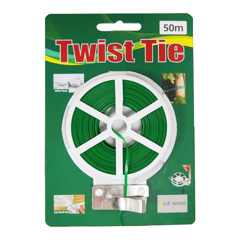 Garden Twist Tie Green Plant Soft Ties Plant Support Wire Tie (1 Roll)