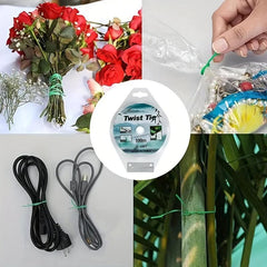 Garden Twist Tie Green Plant Soft Ties Plant Support Wire Tie (1 Roll)