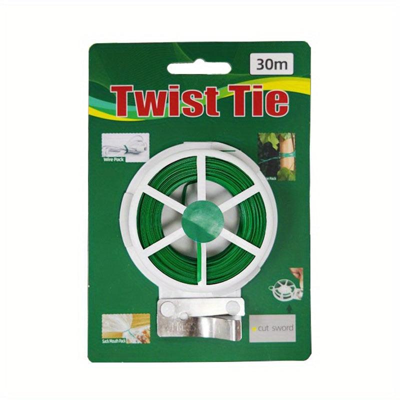Garden Twist Tie Green Plant Soft Ties Plant Support Wire Tie (1 Roll)