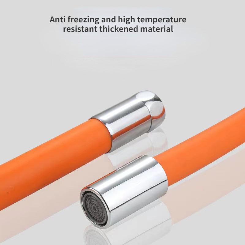 Faucet Extension Hose Splash Proof Water Extender Bendable Shape Swivel Nozzle