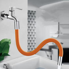 Faucet Extension Hose Splash Proof Water Extender Bendable Shape Swivel Nozzle