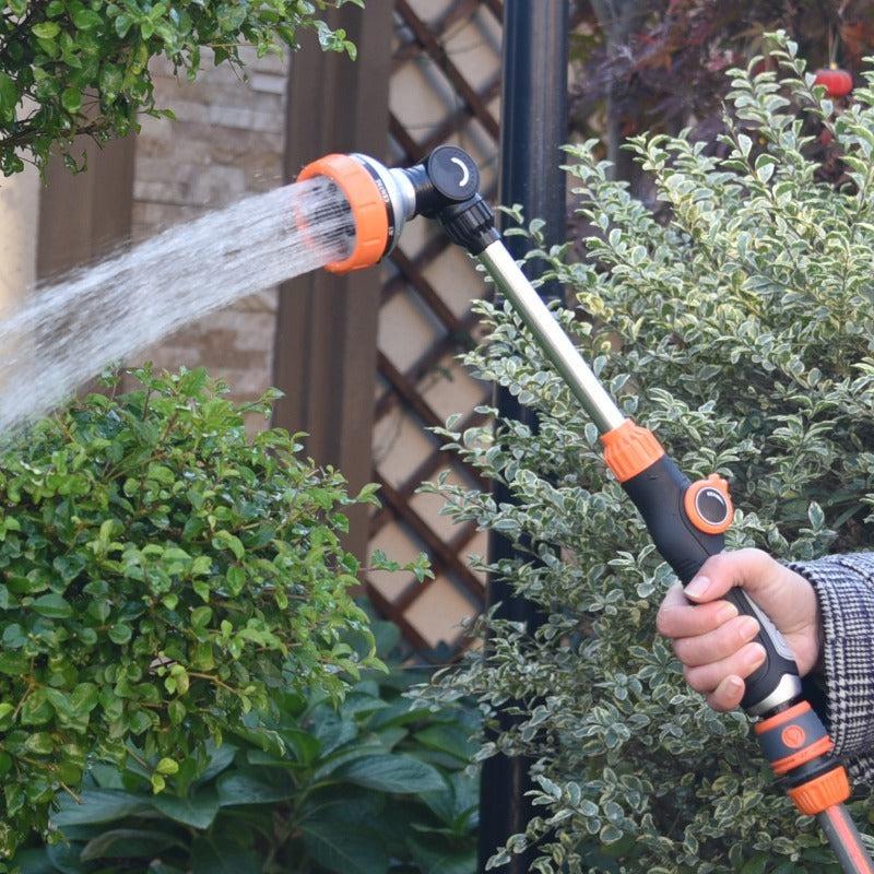 Heavy Duty Metal Garden Hose Wand 8 Spray Patterns Long Hose Nozzle