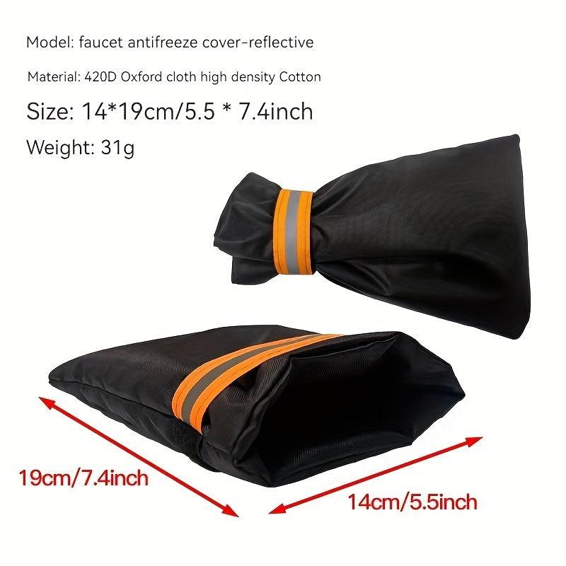 2pcs Reflective Antifreeze Faucet Cover for Winter Protection