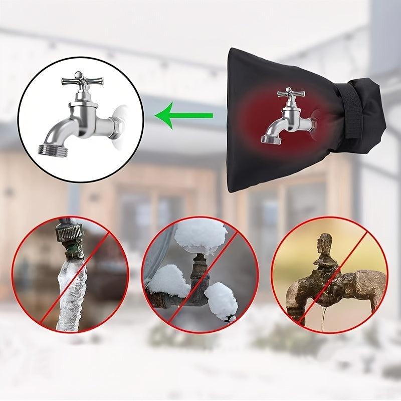 2pcs Reflective Antifreeze Faucet Cover for Winter Protection