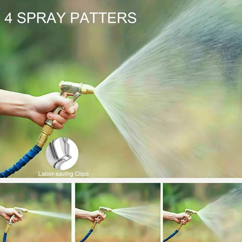 High Pressure Water Spray Gun Metal Brass Nozzle Car Garden Lawn Wash Hose Pipes
