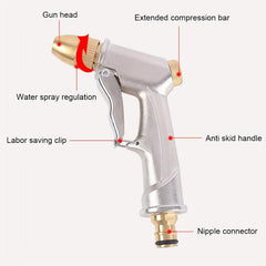 High Pressure Water Spray Gun Metal Brass Nozzle Car Garden Lawn Wash Hose Pipes