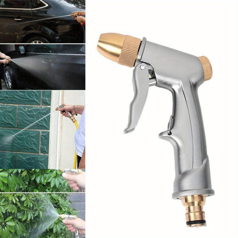 High Pressure Water Spray Gun Metal Brass Nozzle Car Garden Lawn Wash Hose Pipes