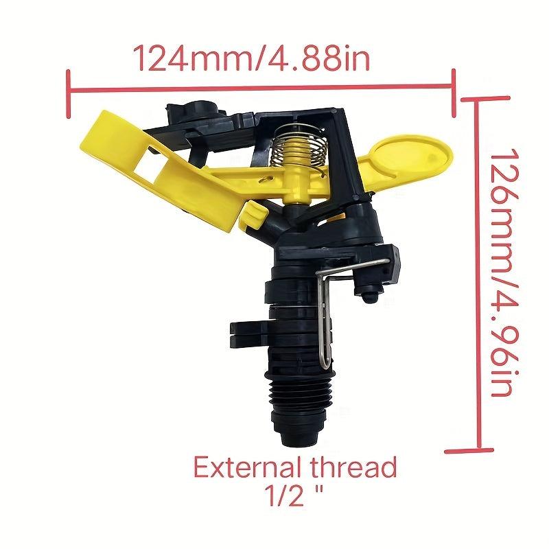 Adjustable Spiked Rocker Impact Sprinkler Garden Agriculture Watering Nozzle