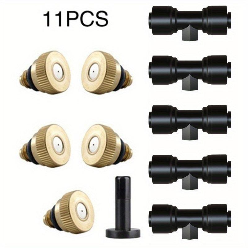 Brass Irrigation Misting Nozzles Kit for Patio Garden or Greenhouse