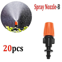20pcs Garden Drip Irrigation Misting Nozzles - Adjustable Micro Sprinkler Heads