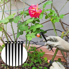 1pc Irrigation Bracket Stake C Shaped Fixing Rod Micro Drip System Pipe Stake