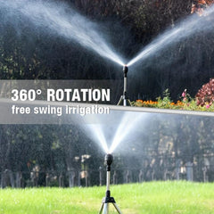 360 Degree Rotating Tripod Sprinkler for Large Yard Garden Lawn