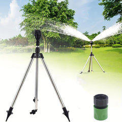 360 Degree Rotating Tripod Sprinkler for Large Yard Garden Lawn