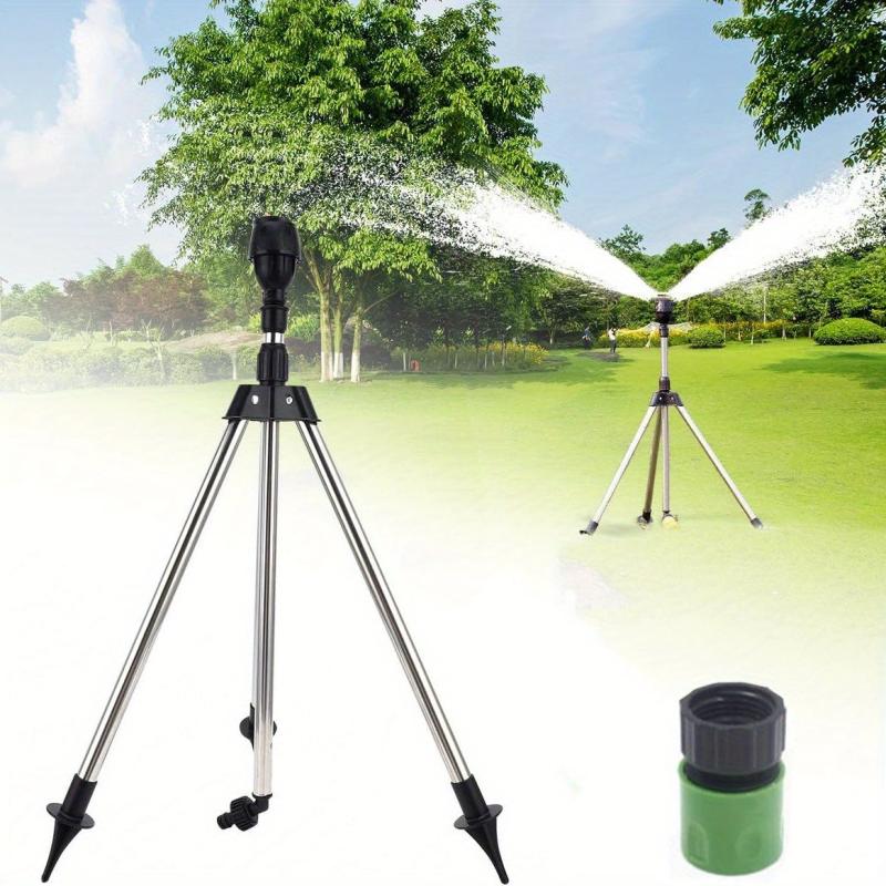 360 Degree Rotating Tripod Sprinkler for Large Yard Garden Lawn