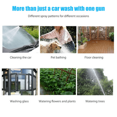 Portable High Pressure Water Gun for Car Wash & Garden Watering