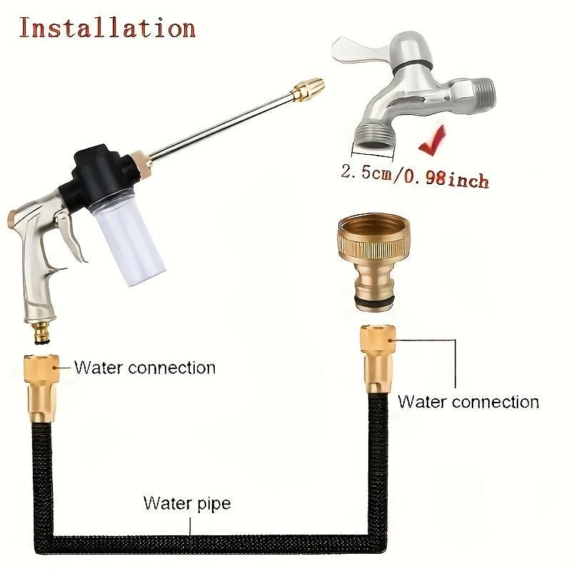 Pure Copper Nozzle Foam Car Washing Water Gun Electroplating Foam Gun