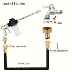 Pure Copper Nozzle Foam Car Washing Water Gun Electroplating Foam Gun