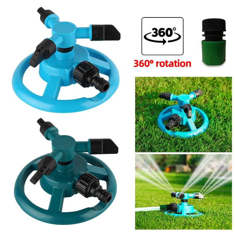 360 Rotating Sprinklers for Garden & Plant Irrigation w/ Nozzle