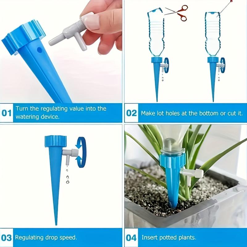 Automatic Drip Irrigation Spikes for Greenhouse Plant Watering