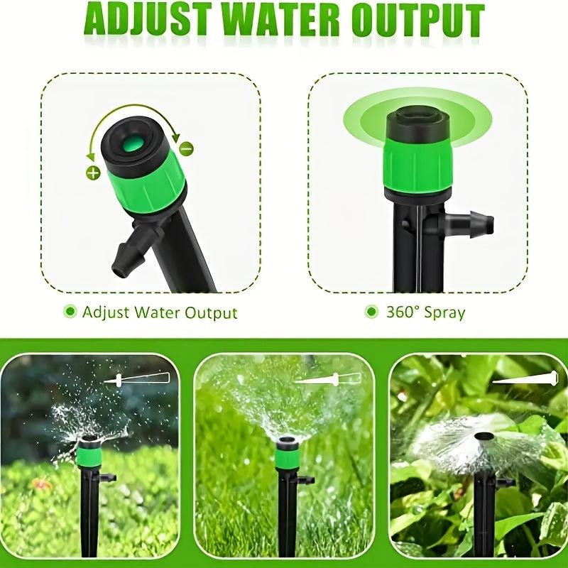 50pcs Irrigation Dripper Drip Emitter Water System w/ Adjustable Valve Switch