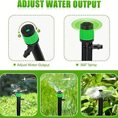 50pcs Irrigation Dripper Drip Emitter Water System w/ Adjustable Valve Switch
