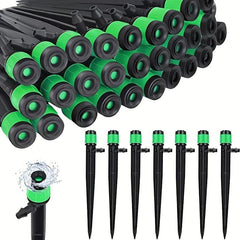 50pcs Irrigation Dripper Drip Emitter Water System w/ Adjustable Valve Switch