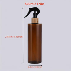Brown Empty Spray Bottle Pump Cleaning Agent Hand Buckle Plastic Bottle