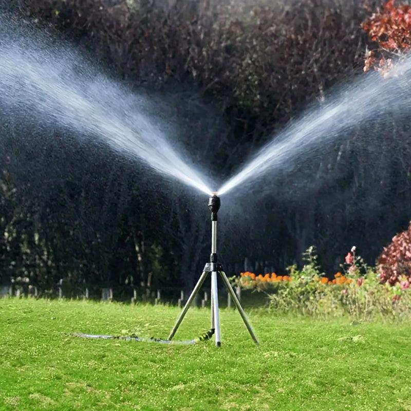 360 Rotary Sprinkler Head Tripod Telescopic Support Garden Watering Sprinkler