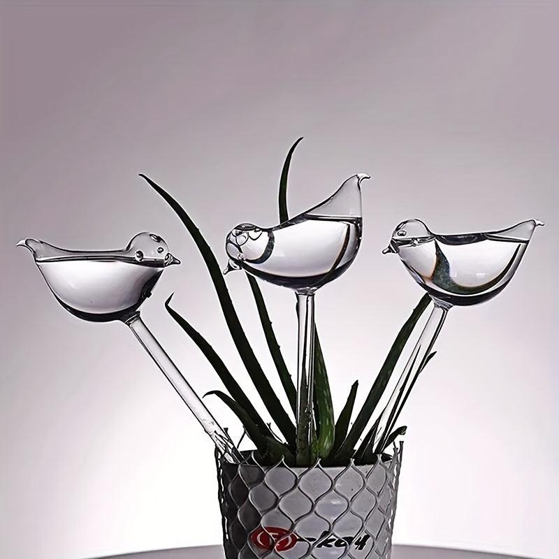 Automatic Plant Waterer Bird Shape Clear Plastic Aqua Bulbs