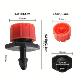 100pcs Adjustable Red Dripper Hair Tube Small Red Hat Nozzle