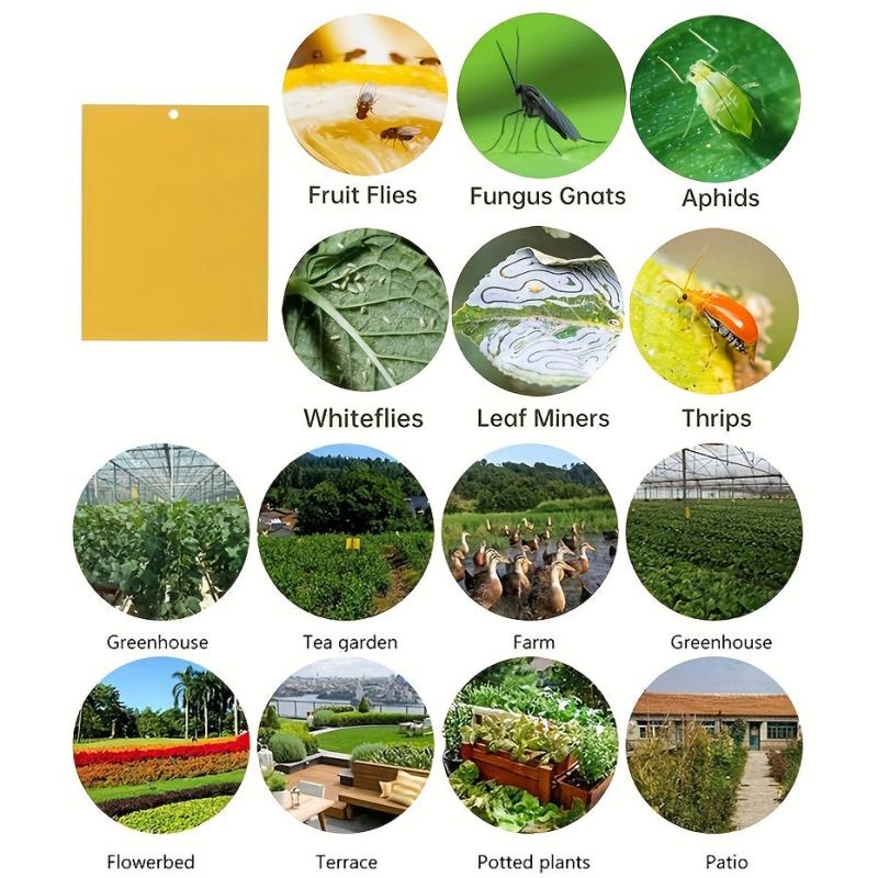 20pcs 15 Yellow Insect Trapping Boards Home Supplies