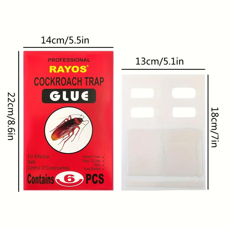 6pcs Cockroach Sticker Trap Sticky Cockroach Board Indoor And Outdoor Insect Tra