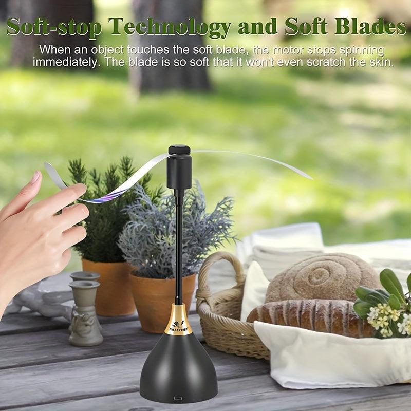 Portable Fly Repellent Fans USB Power Keep Insects Away at BBQs Picnics