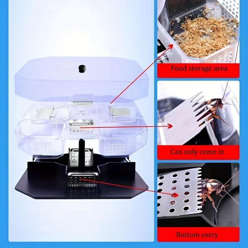 Reusable Cockroach Box Trap Safe for Family and Pets