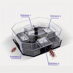 Reusable Cockroach Box Trap Safe for Family and Pets