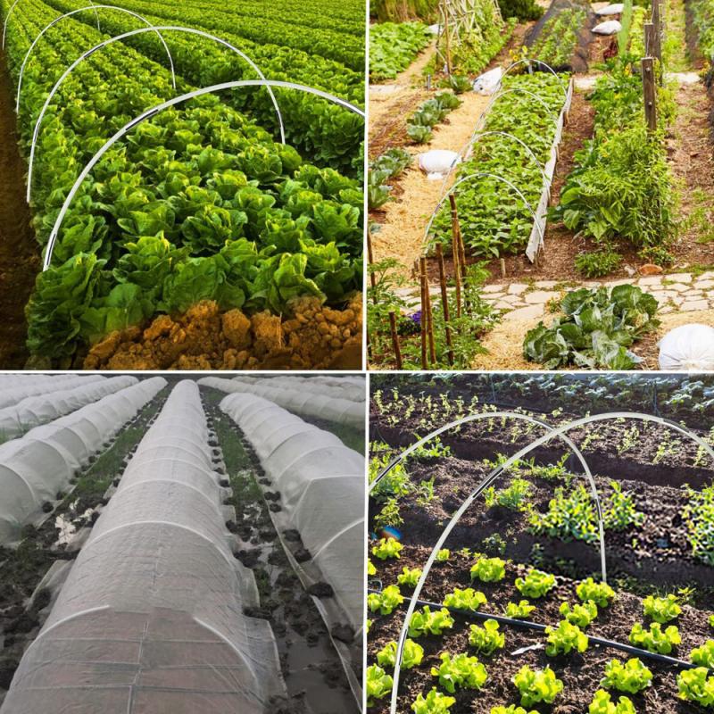 Greenhouse Plant Protection Bracket Set with Fiber Rod Insect Net Arch
