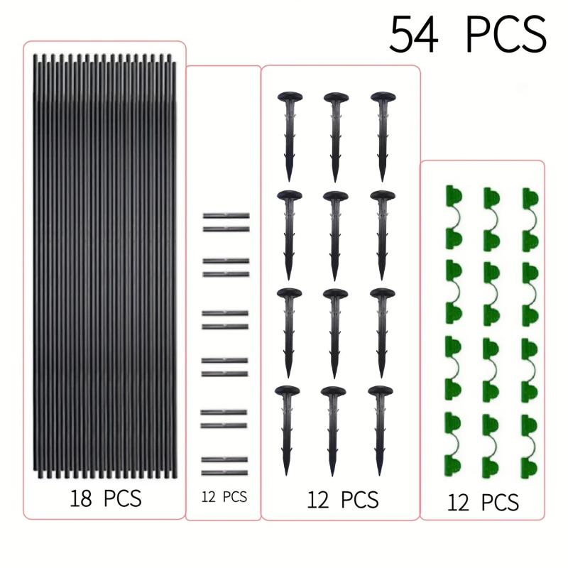 Greenhouse Plant Protection Bracket Set with Fiber Rod Insect Net Arch