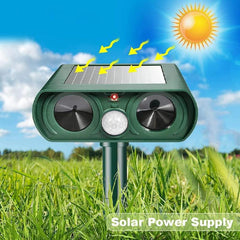 Solar Cat Repeller Ultrasonic Outdoor Waterproof Animal Deterrent