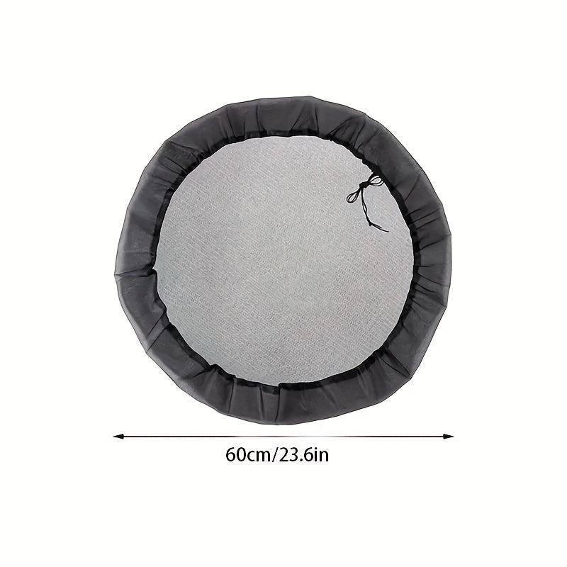 2pcs Mesh Rain Barrel Cover Drawstring Buckets Netting
