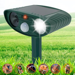 Solar Ultrasonic Animal Repellant Waterproof Deterrent