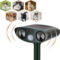 Solar Ultrasonic Animal Repellant Waterproof Deterrent