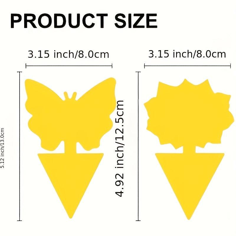 20pcs Double Sided Sticky Insect Trap Yellow Plate Pest Trap