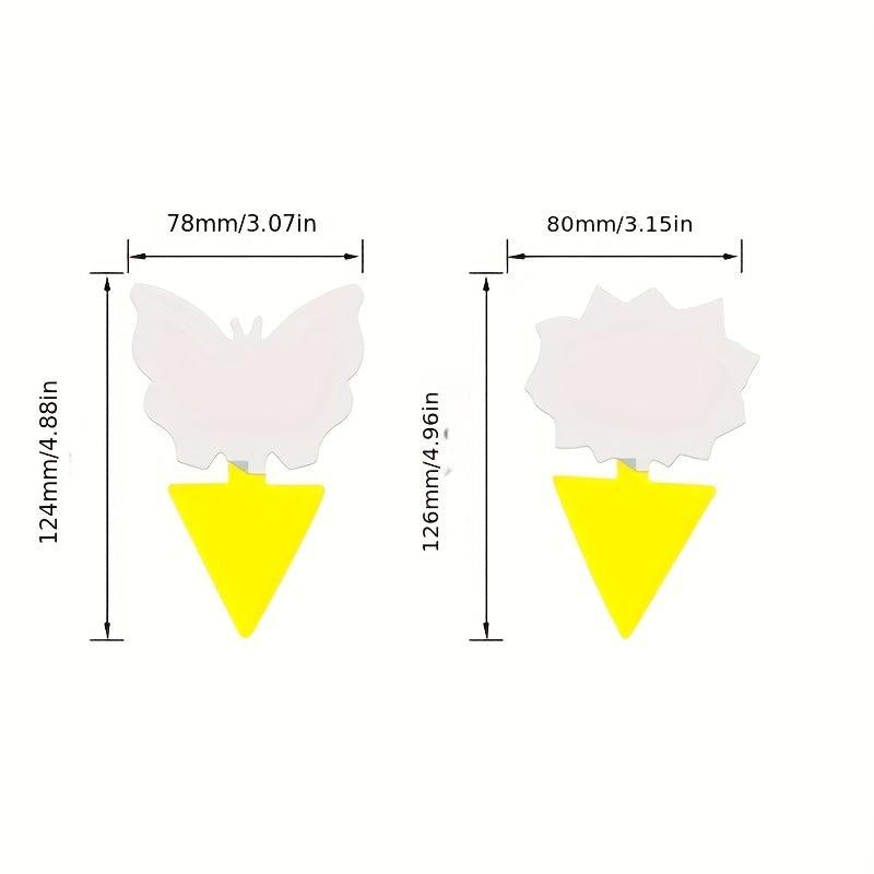 10pcs Armyworm Board Double Sided Yellow Insect Butterfly Flower Armyworm Board