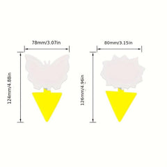10pcs Armyworm Board Double Sided Yellow Insect Butterfly Flower Armyworm Board