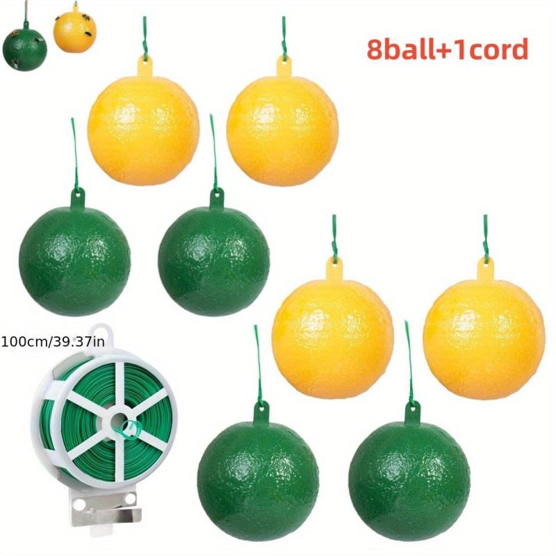 8pcs Hanging Pumpkin Shape Fly Trap Pest Repeller Sticky Trap